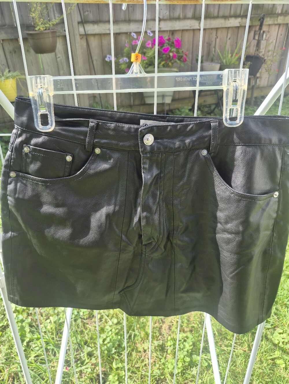 Zara Black Faux Leather Mini Skirt